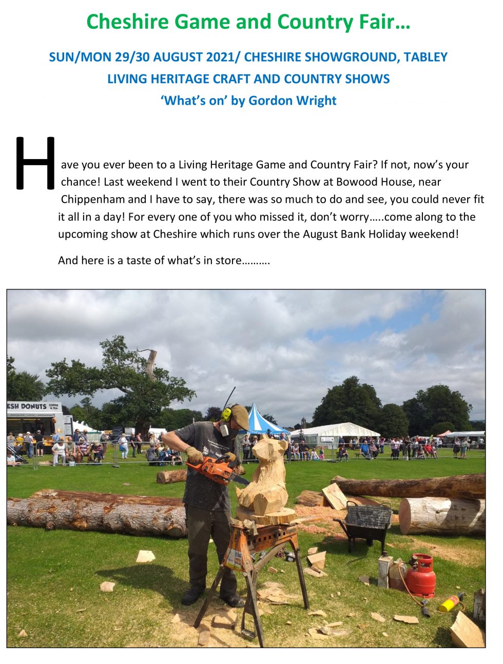 Cheshire Game & Country Living Heritage Country Shows